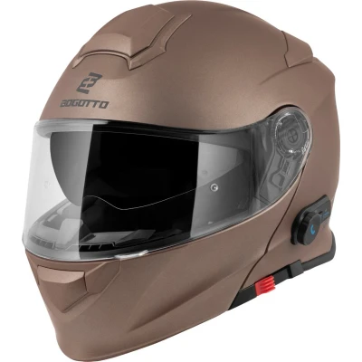 Afbeelding van Bogotto H271 BT Bluetooth Helm, bruin, afmeting XS voor man