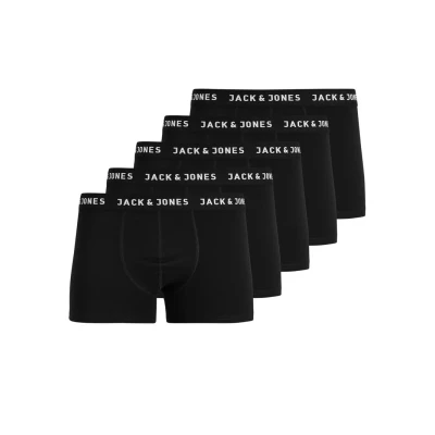 Afbeelding van JACK&amp;JONES JUNIOR Jongens JACHUEY Trunks 5 Pack NOOS JNR Boxer Shorts, Zwart/Pack: Zwart Zwart, 164