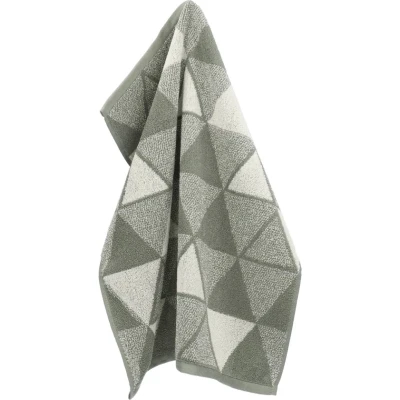 Afbeelding van Keukendoek Bunzlau Castle Triangles Donkergroen
