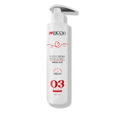 Afbeelding van I Love Riccio Floo Cream voor krullend haar met argan , macadamia en jojoba oliën, hydrateert friet gedefinieerde elastische krullen, 250 ml