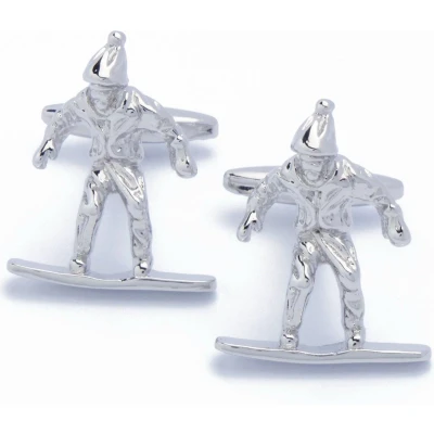 Afbeelding van Manchetknopen Snowboarden Snowboarder Wintersport