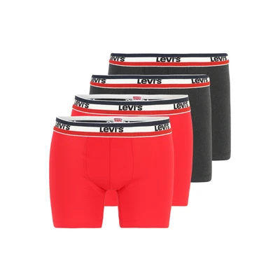 Afbeelding van Levi&#039;s Herenboxer ondergoed (verpakking van 2 stuks), rood/zwart., XL