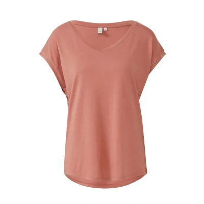 Afbeelding van QS Loosefitting Tshirt basic, Dames, Maat: Small, Papaya