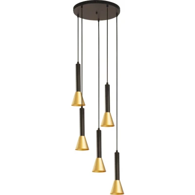 Afbeelding van Searchlight Design hanglamp Marbles 5 lichts 13611 5BGO