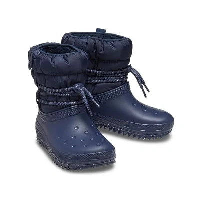 Afbeelding van Crocs Classic NEO PUFF LUXE BOOT Korte laarzen, Dames, Maat: 37/38, Navy Kunststof/ textiel