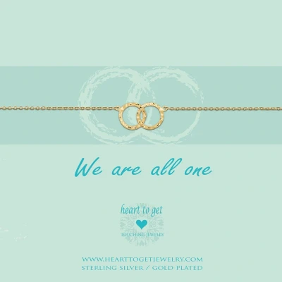 Afbeelding van Heart to Get Dubbele Karma Ringen Armband goudkleurig