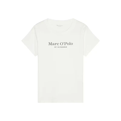 Afbeelding van Marc O&#039;Polo MIX Match Tshirt print, Dames, Maat: Small, Weiss