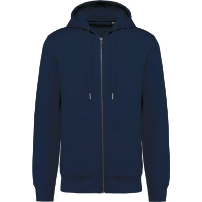 Afbeelding van Kariban Ecologische uniseks sweater met capuchon en rits K4008 Navy