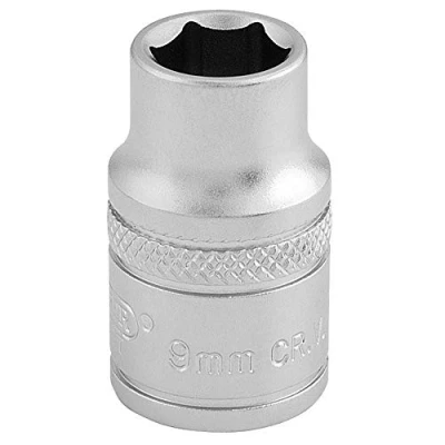 Afbeelding van Draper 16534 3/8 inch vierkante aandrijving 6 punts metrische socket, 9 mm maat, blauw