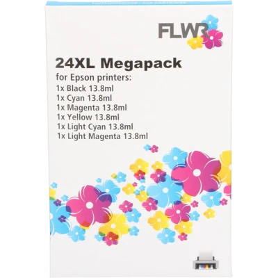 Afbeelding van FLWR Cartridges / Epson 24XL Multipack zwart en kleur Geschikt voor