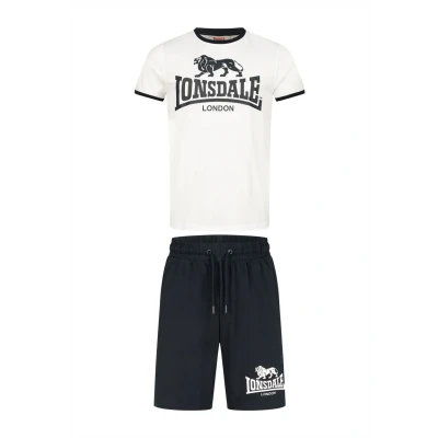 Afbeelding van Lonsdale SET Normale Passform Maist Trainingsbroek, Heren, Maat: Large, White dark navy
