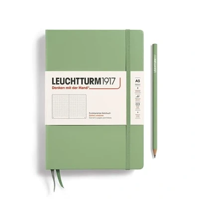 Afbeelding van Leuchtturm Notitieboek A5 Hardcover Sage Gestippeld