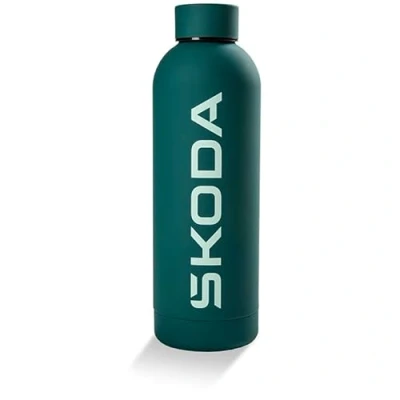 Afbeelding van Skoda 6U0069604 thermosfles 500ml drinkfles waterfles roestvrij staal, groen