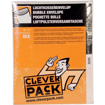 Afbeelding van Envelop CleverPack luchtkussen nr18 290x370mm wit 10stuks