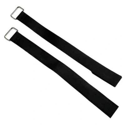 Afbeelding van Set van 2 zware metalen gesp haak en lus riem sluiting kabelbinders herbruikbare riemen (3 cm x 40 cm)