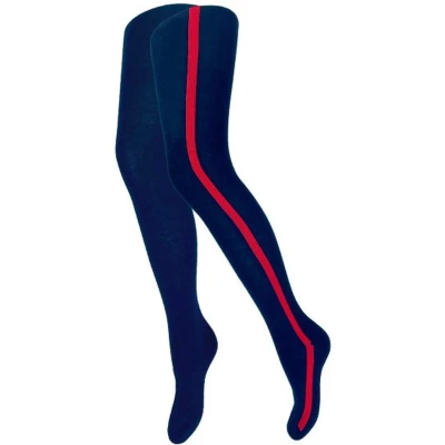 Afbeelding van Kindermaillot Streep Marine/Rood Maat 122/128
