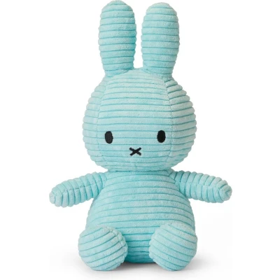 Afbeelding van Knuffel Nijntje / Miffy Sitting Corduroy Turquoise 23 cm