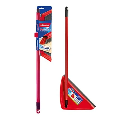 Afbeelding van Vileda 157590 DuActiva Anti stofbezem Plus Lange Handvat Stofpan, Rood, 8 x 28,5 80 cm