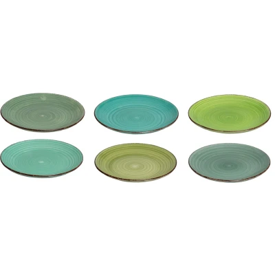 Afbeelding van Studio Tavola Ontbijtborden Summer Green ø 19 cm 6 Stuks