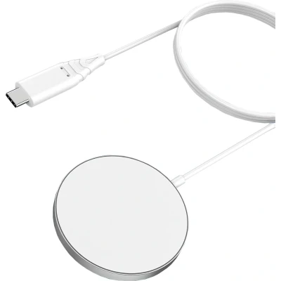 Afbeelding van Choetech 15W inductieve oplader met USB C kabel wit (T518 F)