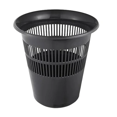 Afbeelding van Papiermandje Rond 11,5 L 29x31 Zwart Keeeper Ok 10151