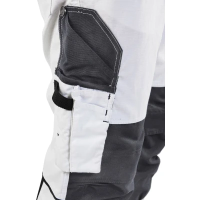 Afbeelding van Blaklader Schilderswerkbroek met stretch 1095 1330 Wit/Donkergrijs D100