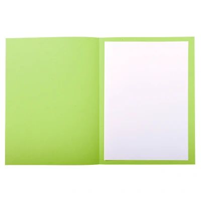 Afbeelding van Exacompta ref. 435013E Set van 50 stevige bedrukte dossiermappen Forever® 220 g/m2 100% gerecycleerd en Blauer Engel gecertificeerd Afmetingen: 24 x 32 cm Formaat A4 heldergroene kleur.