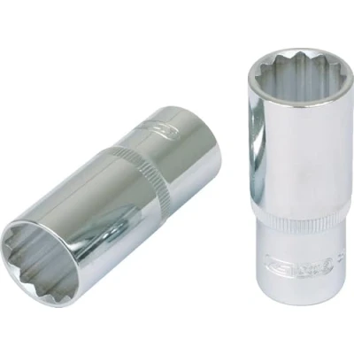 Afbeelding van KS Tools, Dopsleutel + dopmoer, 1/2&quot; CHROMEplus 12 kant stopcontact lang (11/16&quot;)
