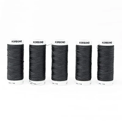 Afbeelding van Korbond 100 m polyester schroefdraad, staal grijs