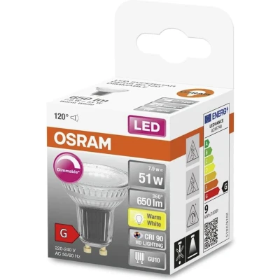 Afbeelding van OSRAM LED reflectorlamp Lampvoet: GU1 Warm wit 27 K 8,3 W