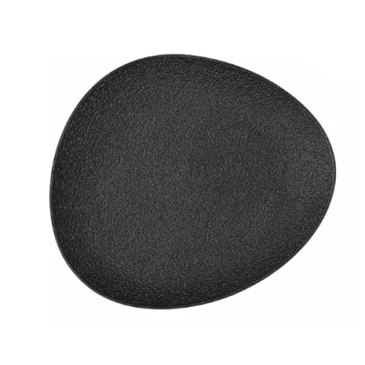Afbeelding van Eetbord Bidasoa Fosil Zwart Keramisch Ovalen 28 x 24,8 2,5 cm (6 Stuks)