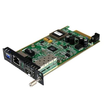 Afbeelding van Gigabit ethernet glasvezel mediaconverterkaartmodule met open SFP sleu