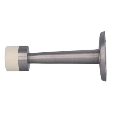 Afbeelding van AMIG Deurstopper/deurbuffer 75mm muurbevestiging satijn messing Deurstoppers