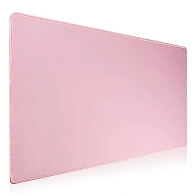 Afbeelding van Hosimoln Gaming muismat, grote 800 x 300 3 mm, antislip en waterdichte computermuismat met genaaide randen voor game/kantoor/thuis, 80 30, roze008