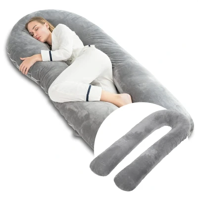 Afbeelding van Avalo Zwangerschapskussen 5XL 330CM Afneembare Hoes Zijslaapkussen / Body Pillow Lichaamskussen Voedingskussen