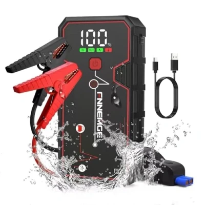 Afbeelding van FNNEMGE Auto Starthulp Powerbank Jump starter 3000A Piekstroom 21800mAh (voor 8.0L benzinemotor of 6.5L dieselmotor) Draagbare Autoaccu 12 V, met USB Quick Charge 3.0