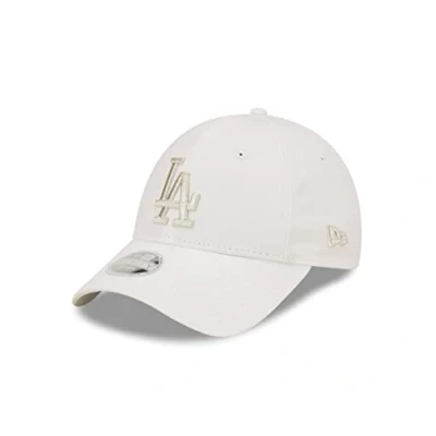 Afbeelding van New Era Fanartikel Los Angeles Dodgers Damen Fankappe Basecap Cap 9Forty verstellbar Strapback Metallic Logo Weiß One Size