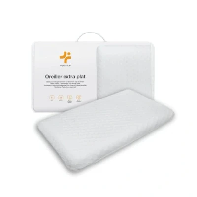 Afbeelding van Inphysio® Vlak Hoofdkussen, Ergonomisch Halskussen, Geheugenschuimkussen, Anti Pijn Nekkussen, Bamboe Hoes, mijt, Hypoallergeen, 50 x 30 5,5 cm