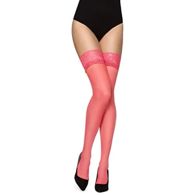 Afbeelding van Merry Style Dames Hold Up Kousen 20 Denier Licht glanzend Elastisch Polyamide MS GB 209 Koraalrood M L