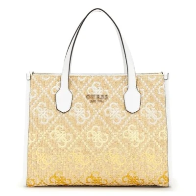 Afbeelding van GUESS Silvana Two Compartment Tote Cornsilk Logo