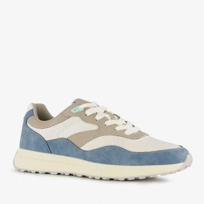 Afbeelding van Blue Box heren sneakers wit blauw Maat 45 Uitneembare zool
