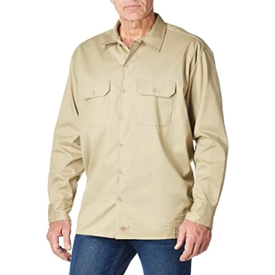 Afbeelding van Dickies Flex Twill Werkshirt voor heren met lange mouwen, Woestijnzand, XL
