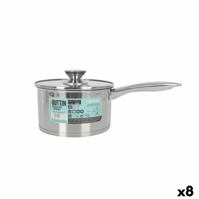 Afbeelding van Sauspan met deksel Quttin Hermes 2,2 L Staal (8 Stuks)