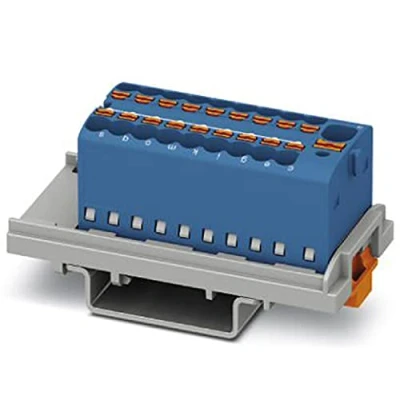 Afbeelding van Verdeelblokken PTFIX 4/18X1,5 NS35 BU Phoenix Contact Inhoud: 20 stuk(s)