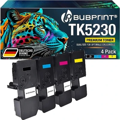 Afbeelding van Bubprint TK 5230 4 tonercartridge compatibel als vervanging voor Kyocera TK5230 ECOSYS M5521cdw Toner M5521cdn P5021cdw P5021cdn P5021 Zwart Cyaan Magenta