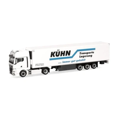 Afbeelding van herpa MAN TGX modelauto vrachtwagen koelkast koeltransport miniatuur 1:87 verzamelstuk Made in Germany kunststof