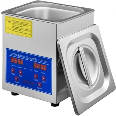 Afbeelding van VEVOR Digitale Ultrasone Reiniger Roestvrij Staal Met Het Geleide Scherm 1.3L 18 x 16,5 21,2 cm Voor Laboratoria, Voedsel, Biologie, Medische En LandbouwindustrieëN Of Dagelijkse Schoonmaken Zilver