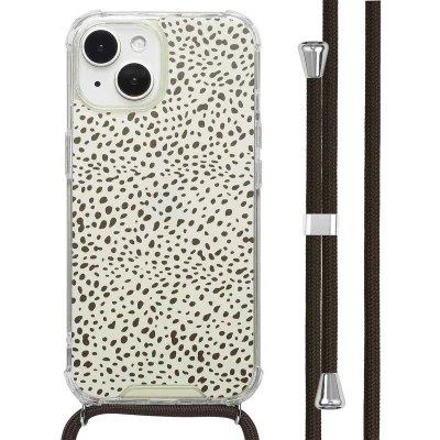 Afbeelding van imoshion Hoesje Geschikt voor iPhone 15 Design met Koord Desert Dots