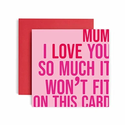 Afbeelding van Huxters Verjaardagskaarten voor vrouwen I Love You Mum Verjaardagskaart haar Grappige Moederdagkaart Mama Fun Happy Birthday 14,8 cm (mam)