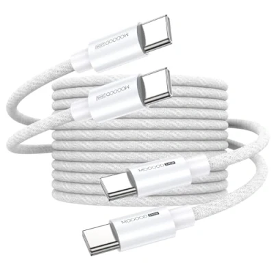 Afbeelding van MOGOOD 240W USB C naar kabel 1M/2Pack, Snel opladen kabel, voor iPhone 15 MacBook Pro Dell HP Gaming Laptop, Samsung Galaxy S23 Ultra, enz